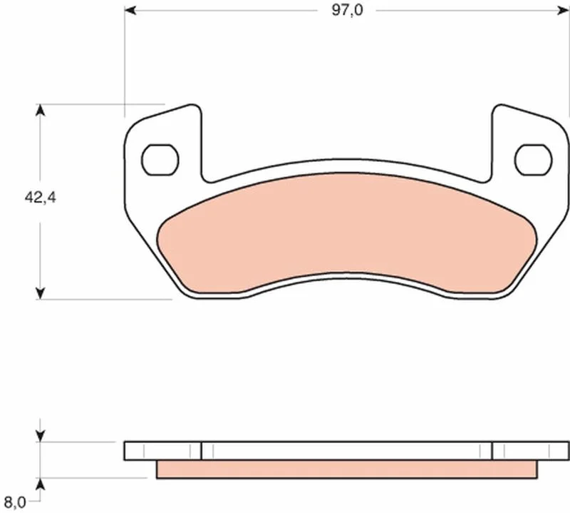 Brake Pad Set, disc brake TRW GDB1680