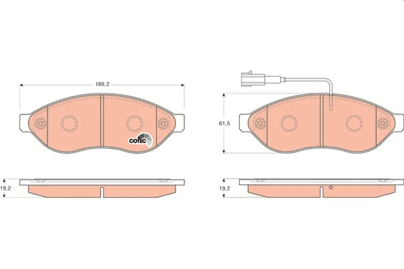 Brake Pad Set, disc brake TRW GDB1681