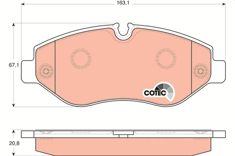 Brake Pad Set, disc brake TRW GDB1698