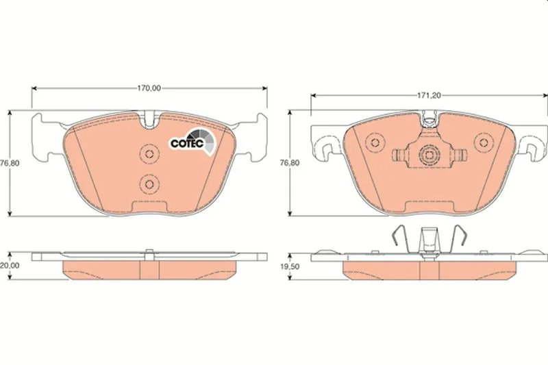 Brake Pad Set, disc brake TRW GDB1726