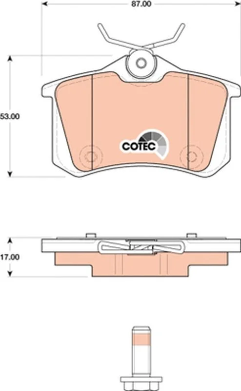 Brake Pad Set, disc brake TRW GDB1813