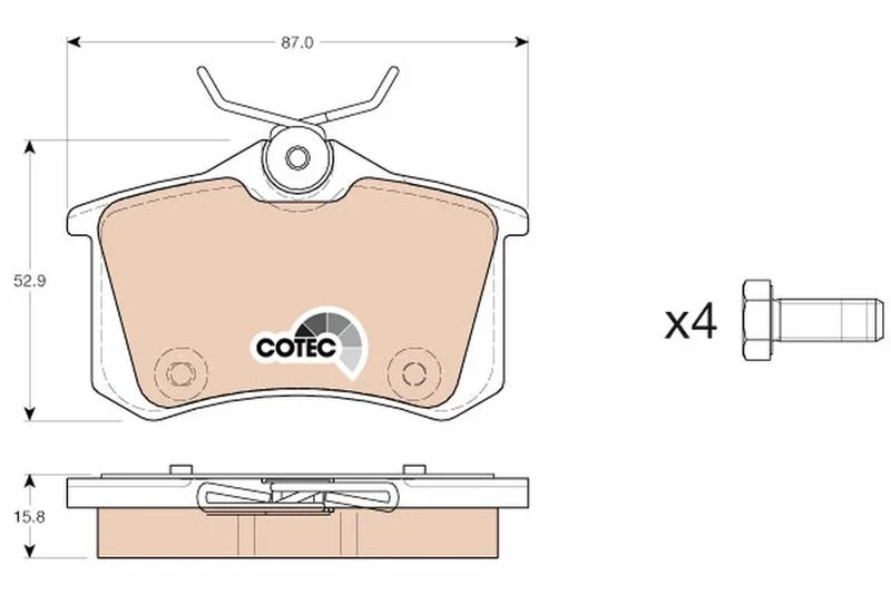 Brake Pad Set, disc brake TRW GDB1973