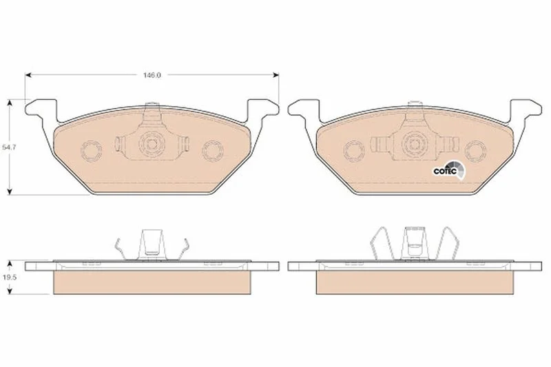 Brake Pad Set, disc brake TRW GDB1984