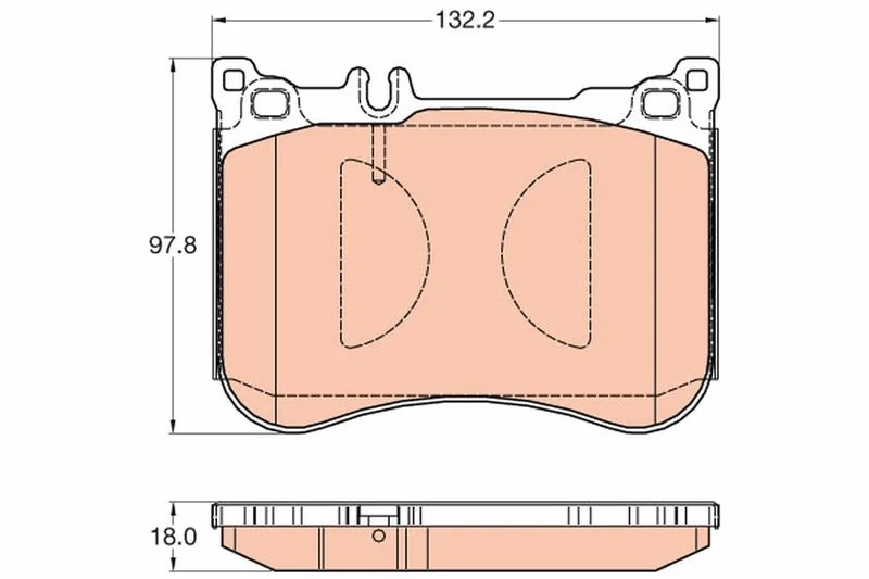 Brake Pad Set, disc brake TRW GDB2019