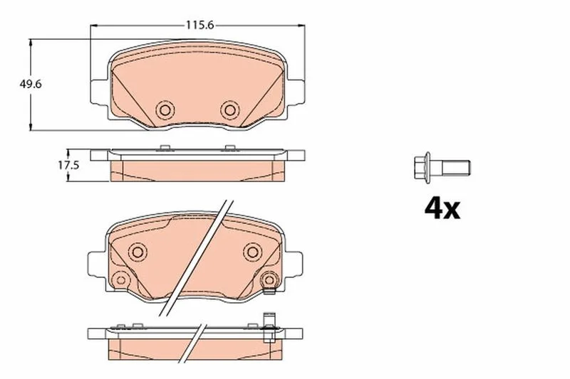 Brake Pad Set, disc brake TRW GDB2116