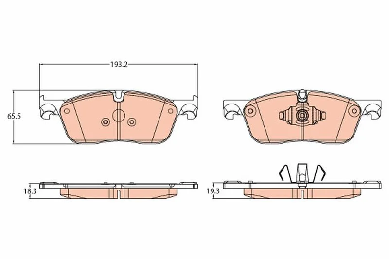 Brake Pad Set, disc brake TRW GDB2119