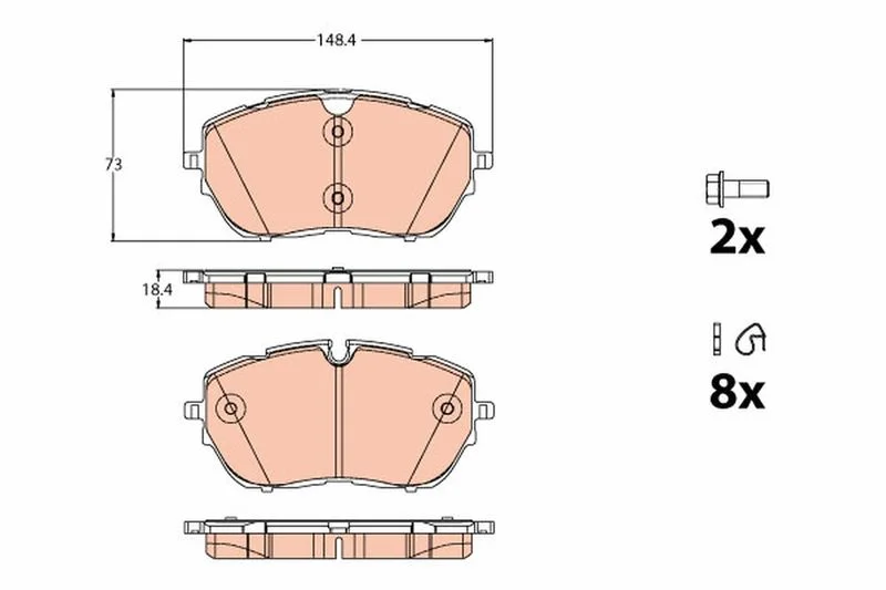 Brake Pad Set, disc brake TRW GDB2121