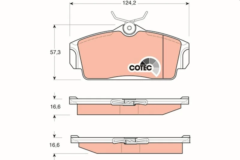 Brake Pad Set, disc brake TRW GDB3168