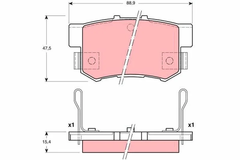 Brake Pad Set, disc brake TRW GDB3191