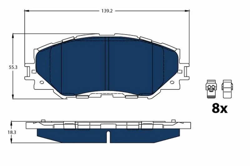 Brake Pad Set, disc brake TRW GDB3425BTE