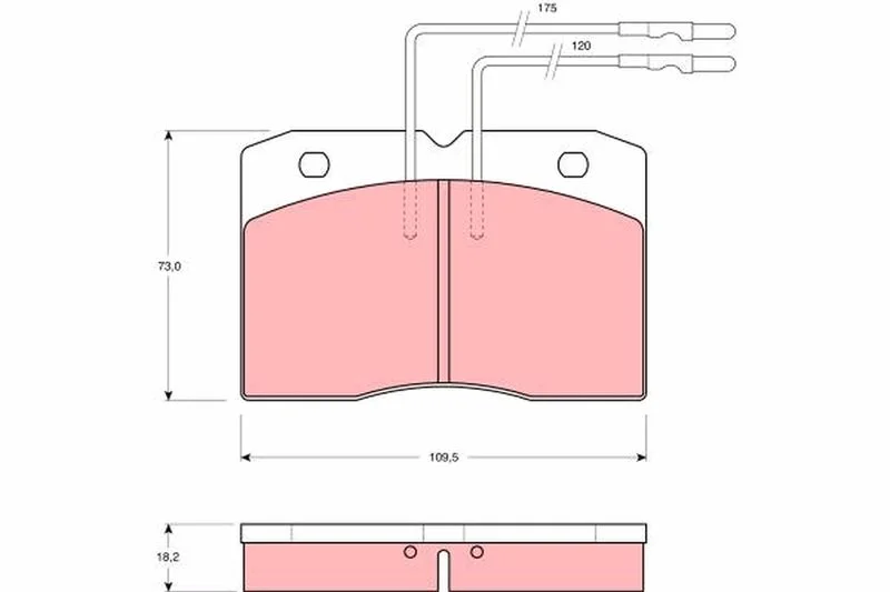 Brake Pad Set, disc brake TRW GDB343