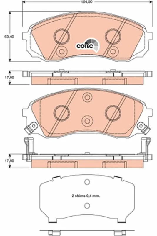 Brake Pad Set, disc brake TRW GDB3448