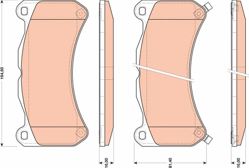 Brake Pad Set, disc brake TRW GDB3489