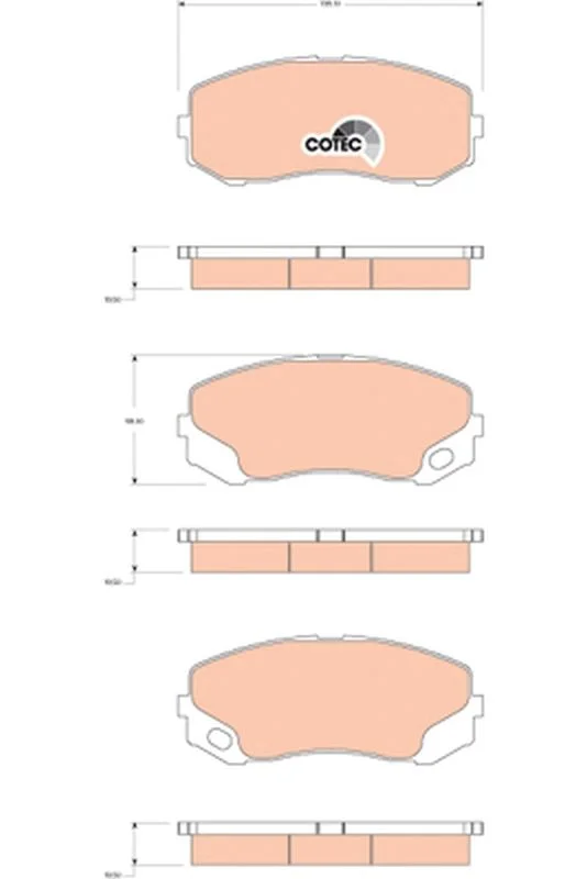 Brake Pad Set, disc brake TRW GDB3492