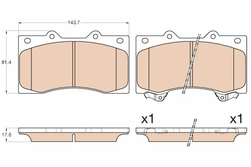 Brake Pad Set, disc brake TRW GDB3560