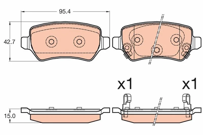 Brake Pad Set, disc brake TRW GDB3585