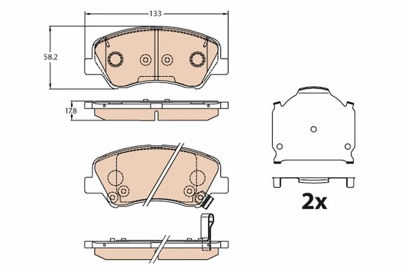 Brake Pad Set, disc brake TRW GDB3630