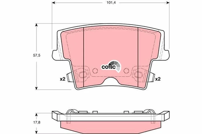 Brake Pad Set, disc brake TRW GDB4135