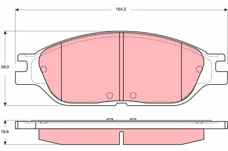 Brake Pad Set, disc brake TRW GDB4138