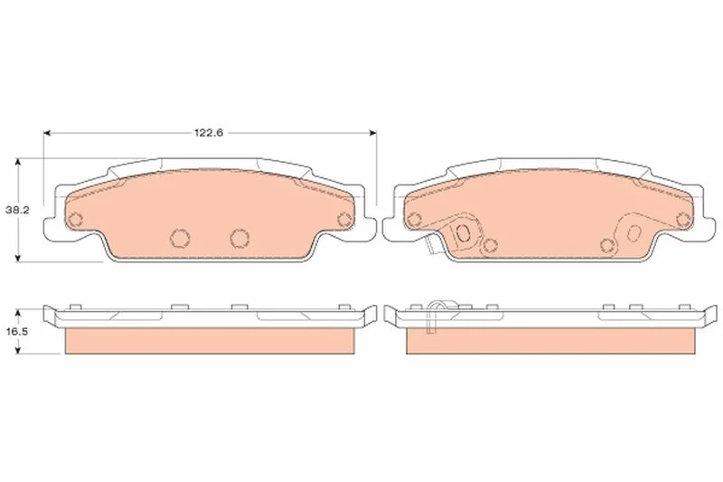 Sada brzdových platničiek, kotúčová brzda TRW GDB4453