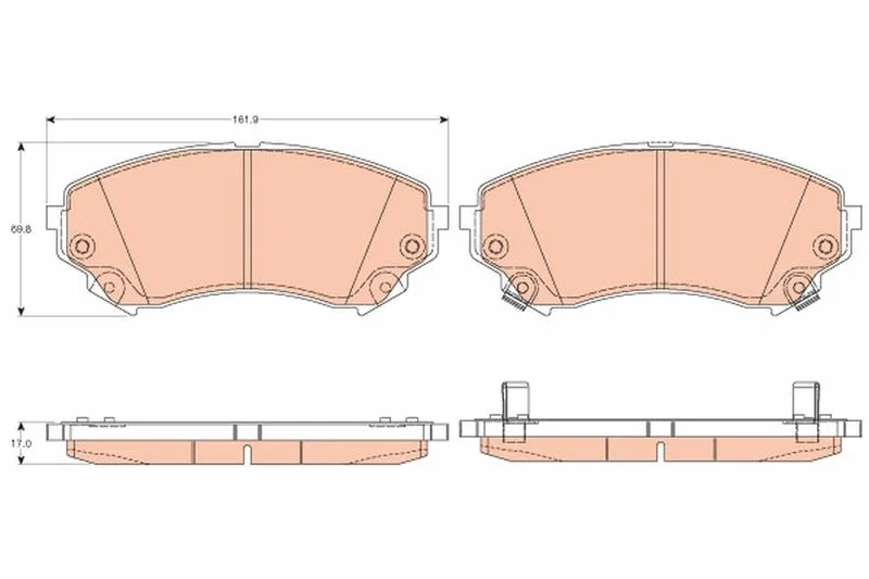 Brake Pad Set, disc brake TRW GDB4456