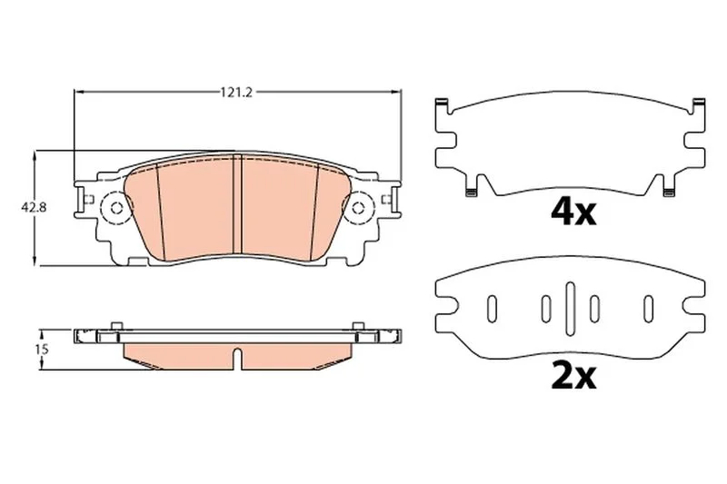 Brake Pad Set, disc brake TRW GDB4459