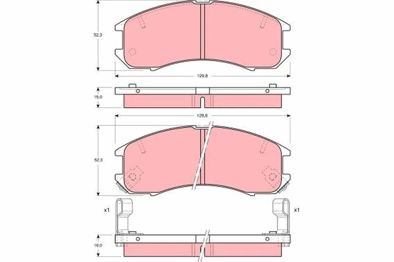 Brake Pad Set, disc brake TRW GDB981