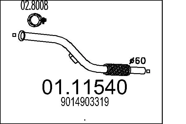 Exhaust Pipe MTS 01.11540