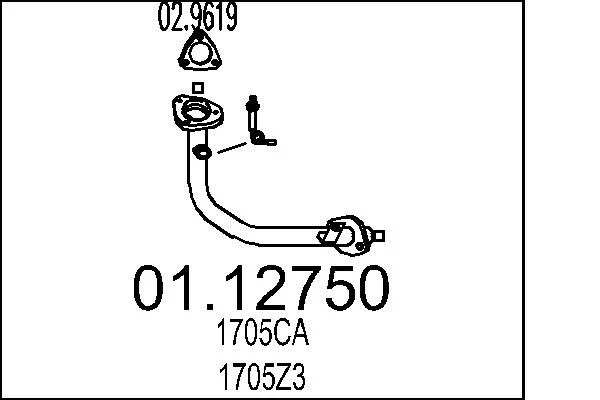 Exhaust Pipe MTS 01.12750