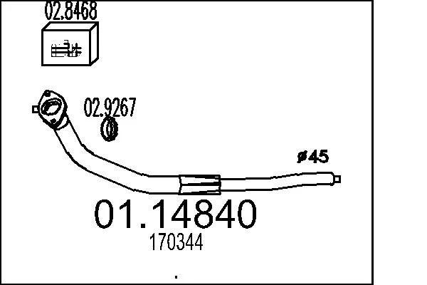 Exhaust Pipe MTS 01.14840