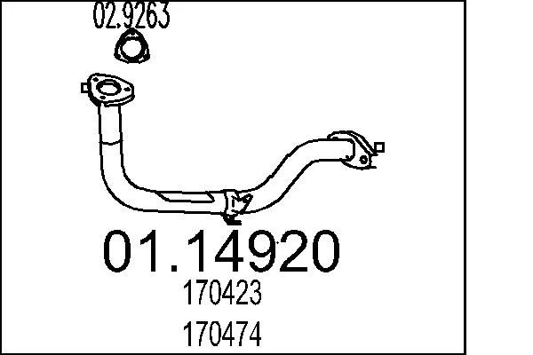 Exhaust Pipe MTS 01.14920