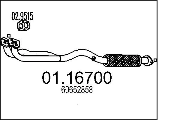 Výfukové potrubie MTS 01.16700