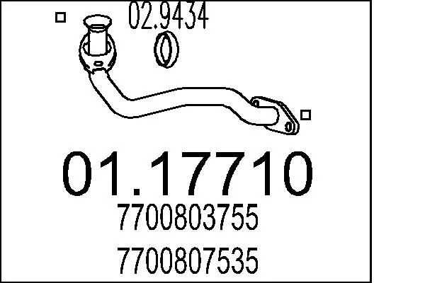 Exhaust Pipe MTS 01.17710