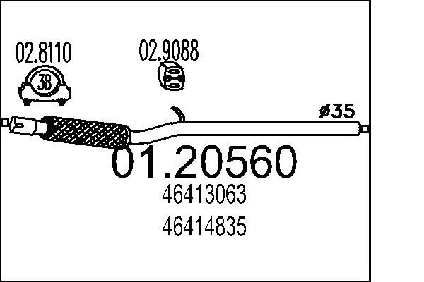 Exhaust Pipe MTS 01.20560