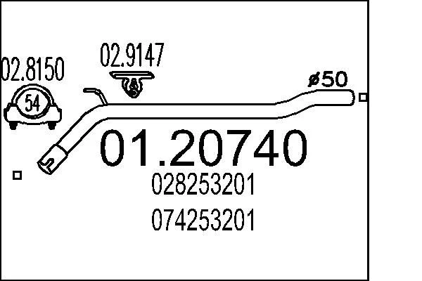 Išleidimo kolektorius MTS 01.20740