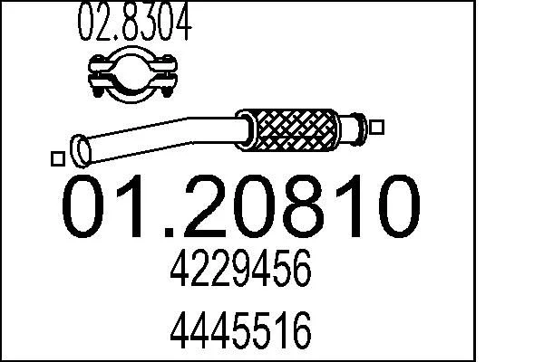 Flexible Pipe, exhaust system MTS 01.20810