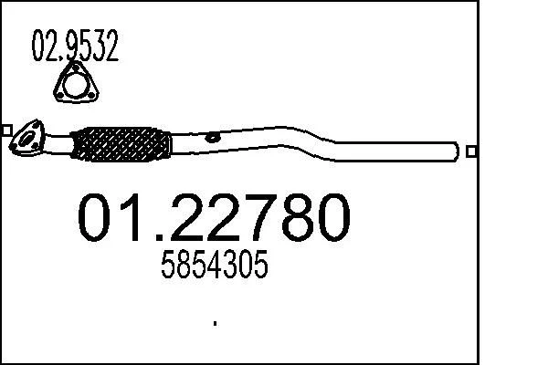 Výfukové potrubie MTS 01.22780