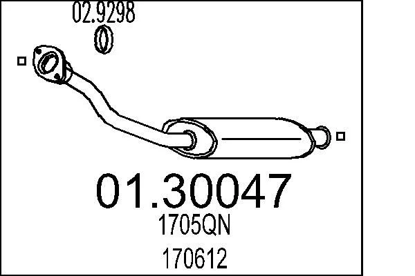 Front Muffler MTS 01.30047