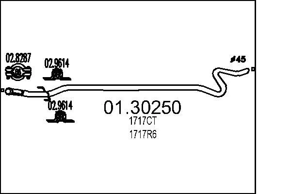 Exhaust Pipe MTS 01.30250
