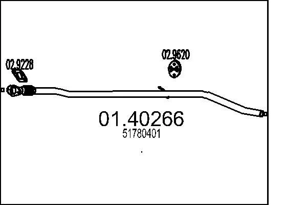 Výfukové potrubie MTS 01.40266