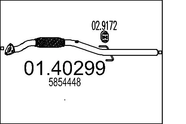 Exhaust Pipe MTS 01.40299