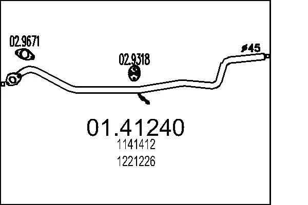 Exhaust Pipe MTS 01.41240