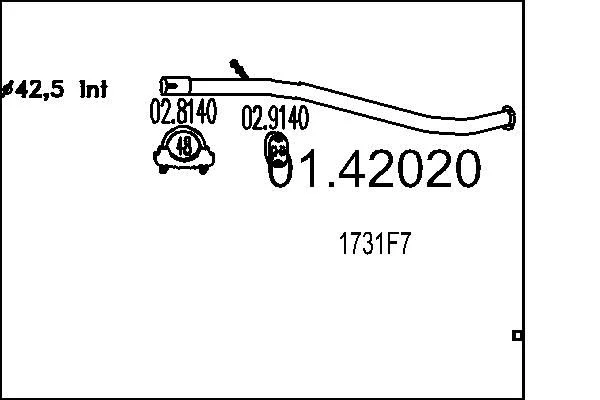 Exhaust Pipe MTS 01.42020
