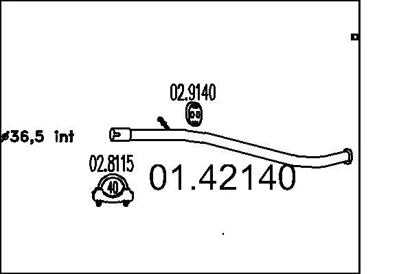 Exhaust Pipe MTS 01.42140