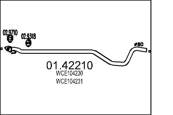 Exhaust Pipe MTS 01.42210
