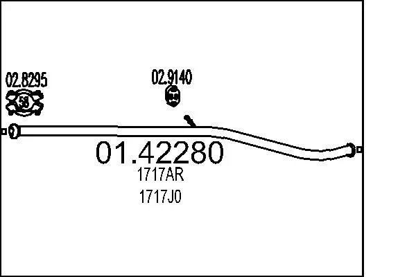 Výfukové potrubie MTS 01.42280