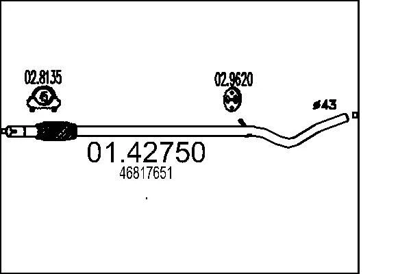 Exhaust Pipe MTS 01.42750