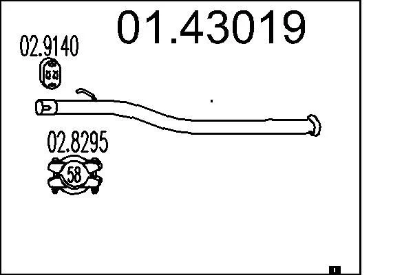 Exhaust Pipe MTS 01.43019