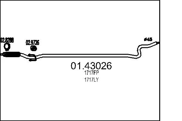 Výfukové potrubie MTS 01.43026