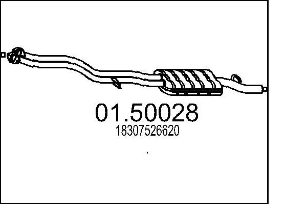 Centre Muffler MTS 01.50028
